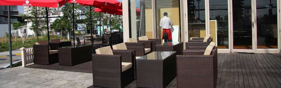 Givral cafe chọn sofa mây nhựa minh thy là nhà cung cấp.
