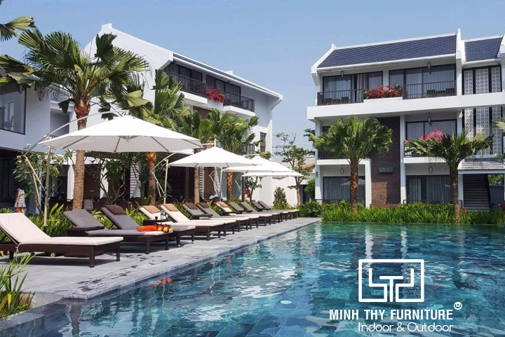 MINH THY FURNITURE CUNG CẤP GHẾ HỒ BƠI, BÀN GHẾ GIẢ MÂY, GHẾ QUẦY BAR, XÍCH ĐU CHO SENVILA BOUTIQUE HOI AN RESORT & SPA