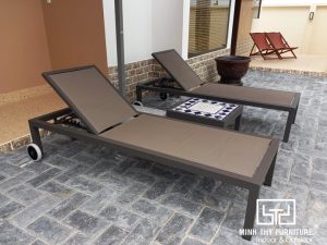 Ghế Hồ Bơi Khung Nhôm Vải Lưới Textilene MT4A38